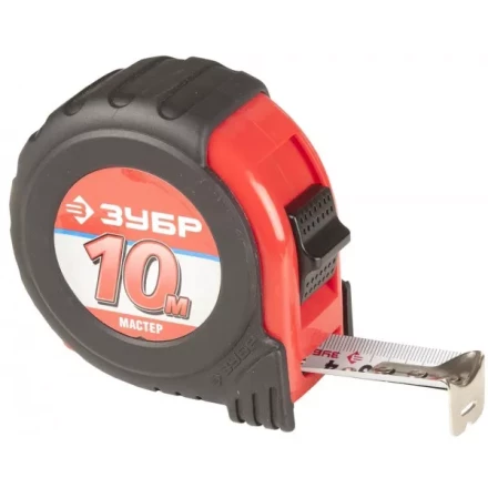 Рулетка ЗУБР &quot;МАСТЕР&quot;, обрезиненный корпус, 10мх25мм 34055-10-25_z01 купить в Кургане