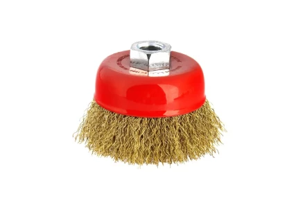 Кордщетка HAMMER чаша 65мм для УШМ гофрированная латунированная сталь (207-101) купить в Кургане