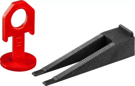 ЗУБР СВП, комплект: 1,0 мм, зажим + клин, 250 + 250 шт, система выравнивания плитки (33851-H250) купить в Кургане