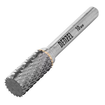 Борфреза по металлу твердосплавная, цилиндрическая, тип-А, 10 мм// Denzel 72001 купить в Кургане