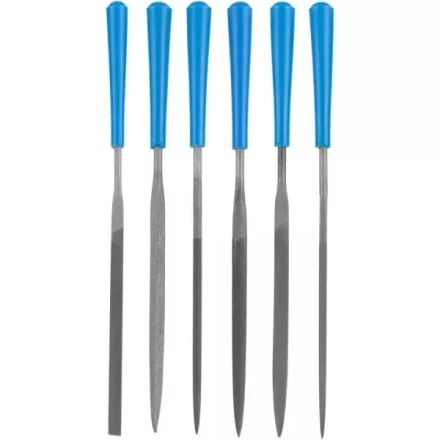 Набор ЗУБР &quot;ЭКСПЕРТ&quot;: Надфили, пластмассовая ручка, насечка 2 = Бархатная, с чехлом, 100мм, 6шт 16022-2-H6 купить в Кургане