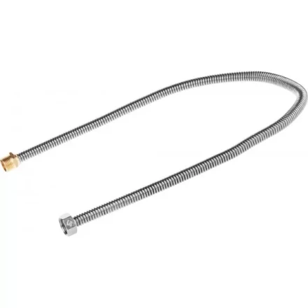 Подводка ЗУБР &quot;ЭКСПЕРТ&quot; сильфонная из нержавеющей стали, для воды, г/ш  (гайка-штуцер), 1/2&quot;, 0,8м 51011-G/S-080 купить в Кургане