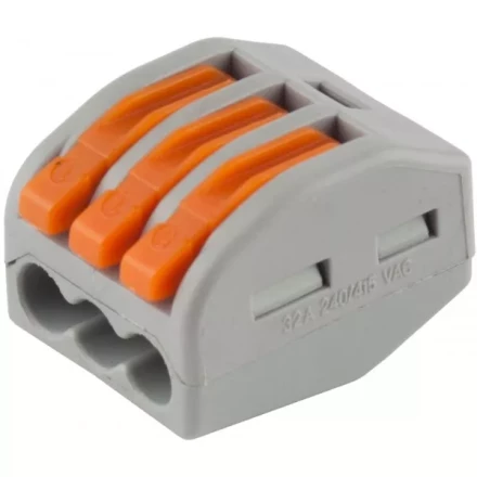 Клемма СВЕТОЗАР соединительная, разъемная, 3-х проводная, 400В, 32А, 0,5-2,5мм2/0,5-4мм2, 2шт 49190-3 купить в Кургане