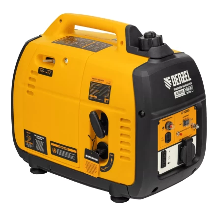 Генератор инверторный Denzel GT-1200iS, 1.2 кВт, 230 В, бак 2.4 л, закрытый корпус, ручной старт купить в Кургане