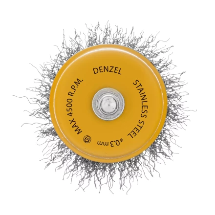 Щетка для дрели, 50 мм, Чашка, со шпилькой, нержавеющая витая проволока Denzel 744633 купить в Кургане