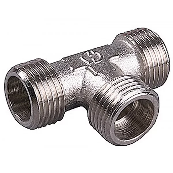 Тройник GENERAL FITTINGS никелированная латунь, ш/ш/ш, 1/2" 51051-1/2 купить в Кургане
