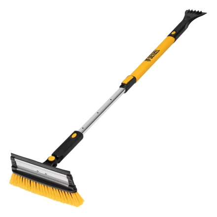 Щетка-сметка для снега со скребком Denzel, телескоп, поворотная голова, водосгон, 900-1200 мм 55308 купить в Кургане