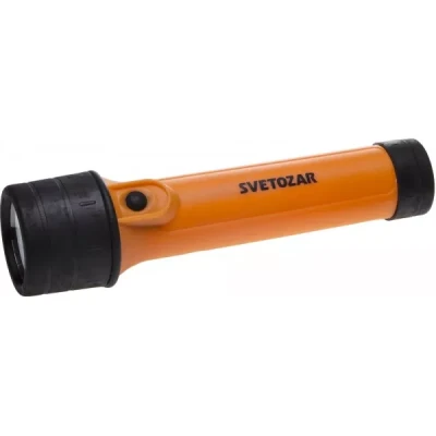 Фонарь СВЕТОЗАР ручной с ABS-корпусом и кольцом, криптоновая лампа, 3xD SV-56387