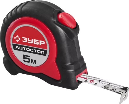 Рулетка ЗУБР &quot;МАСТЕР&quot;, двухкомпонентный корпус, автостоп, 5м/19мм 34052-05-19 купить в Кургане