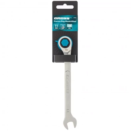 Ключ комбинированный трещоточный 11 мм количество зубьев 100 Gross 14849 купить в Кургане