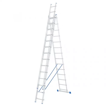 Лестница алюминиевая 3х14 ступеней трехсекционная СИБРТЕХ 97824 купить в Кургане