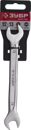 Ключ ЗУБР &quot;МАСТЕР&quot; гаечный рожковый, Cr-V сталь, хромированный, 12х13мм 27010-12-13 купить в Кургане