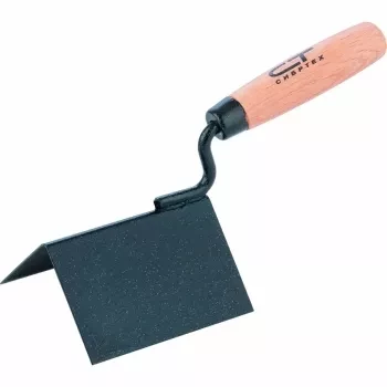 Кельма угловая, 110 х 75 х 75 мм, стальная, для внешних углов, буковая ручка  СИБРТЕХ 86313 купить в Кургане