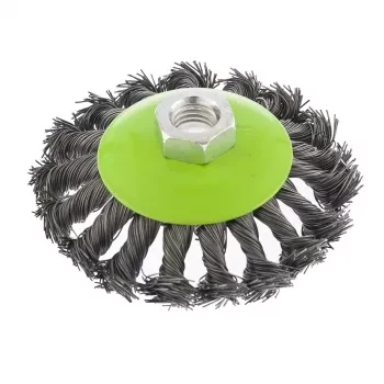 Щетка для УШМ 100 мм М14 &quot;тарелка&quot; крученая металлическая проволока СИБРТЕХ 746097 купить в Кургане