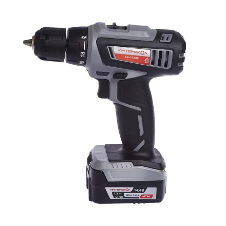 Аккумуляторная дрель-шуруповерт ИНТЕРСКОЛ ДА-14,4ЭР Li-ion АПИ (2 х 1,5Ач) купить в Кургане