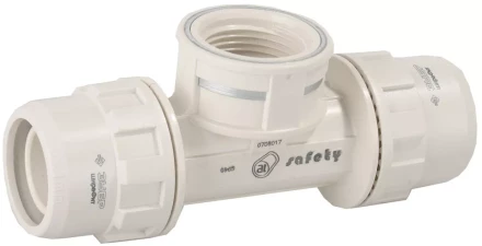 Тройник ЗУБР &quot;ШиреФит&quot; переходной &quot;штуцер с гайкой - внутренняя резьба - штуцер с гайкой&quot;, 20мм-1/2&quot;-20мм 51502-20-1/2-20 купить в Кургане