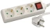 Удлинитель СВЕТОЗАР электрический с заземлением, выключателем, евро, с защитными шторками, 3 гнезда, 3м SV-55035-3 купить в Кургане