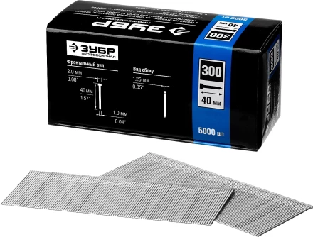 Гвозди тип 300, 40 мм, особотвердые, ЗУБР &quot;ПРОФЕССИОНАЛ&quot; 31830-40, 5000 шт 31830-40 купить в Кургане