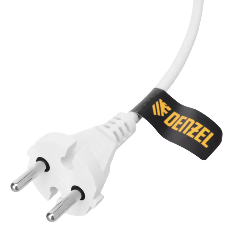 Шнур сетевой Denzel Energy Series, ПВС, 1,5 м, 2 x 1 мм, с неразборной вилкой, белый, 3 м, 37660 купить в Кургане