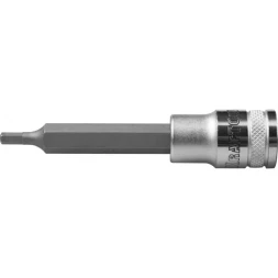 Торцовая бита-головка KRAFTOOL "INDUSTRIE QUALITAT", удлиненная, материал S2, HEX, сатинированная, 1/2", H4 27909-04_z01