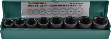 Набор головок торцевых ударных 3/4&quot;DR 26-38мм 8предметов Jonnesway S03A6108S 48531 купить в Кургане