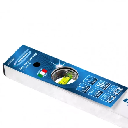 Уровень алюминиевый 400 мм фрезерованный 2 глазка магнитный Gross 33670 купить в Кургане