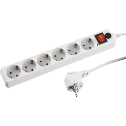 Сетевой фильтр STAYER "MASTER" электрический, 6 гнезд, заземление, макс. мощн. 2200 Вт, 3м 55067-3 купить в Кургане