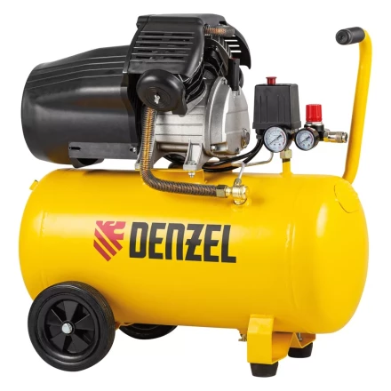 Компрессор воздушный DCV2200/50, прямой привод, 2.2 кВт, 50 литров, 380 л/мин Denzel 58167 купить в Кургане