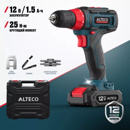Аккумуляторная дрель-шуруповерт ALTECO CD 12-25 71388 купить в Кургане