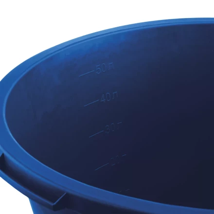 ЗУБР 60 л, первичный высокопрочный пластик, усиленный круглый строительный таз (06094-65) купить в Кургане