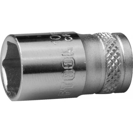 Торцовая головка KRAFTOOL &quot;INDUSTRIE QUALITAT&quot;, Cr-V, FLANK, хромосатинированная, 1/4&quot;, 10 мм 27815-10_z01 купить в Кургане