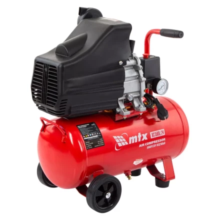 Компрессор воздушный MTX 58003, DC1500L/24, 1,5 кВт, 24 л, 210 л/мин купить в Кургане