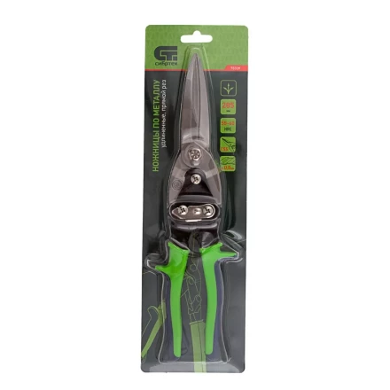 Ножницы по металлу Сибртех 78339, удлиненные, 285 мм, пряморежущие, двухкомпонентные обрезиненные рукоятки купить в Кургане