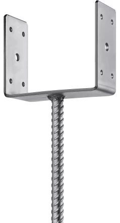 ЗУБР ОС-U, 141 x 120 x 60 мм, U-образное основание столба (310286-140) купить в Кургане