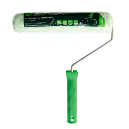 Валик &quot;Работы с древесиной&quot;, 250 мм, ворс 12 мм, D - 36 мм, D ручки - 6 мм, микроволокно Сибртех 80252 купить в Кургане