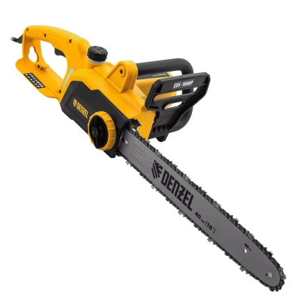 Пила цепная электрическая Denzel EDS-1800P 95615, 1.8 кВт,поперечная, шина 40 см, шаг 3/8, паз 1.3 мм, 57 звеньев купить в Кургане