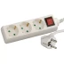 Удлинитель СВЕТОЗАР электрический с заземлением, выключателем, евро, с защитными шторками, 3 гнезда, 5м SV-55035-5 купить в Кургане