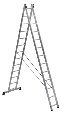 Лестница 2-х секционная алюминиевая 2*13 1013301 купить в Кургане