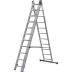 Лестница ЗУБР универсальная, трехсекционная со стабилизатором, 12 ступеней 38831-12 купить в Кургане