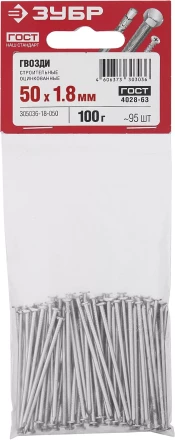 Гвозди строительные оцинкованные ГОСТ 4028-63 пакет серия МАСТЕР купить в Кургане