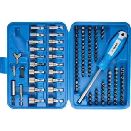 Набор ЗУБР Биты &quot;ЭКСПЕРТ&quot; УНИВЕРСАЛ, Cr-Mo, 120 предметов, в боксе 26096-H122 купить в Кургане