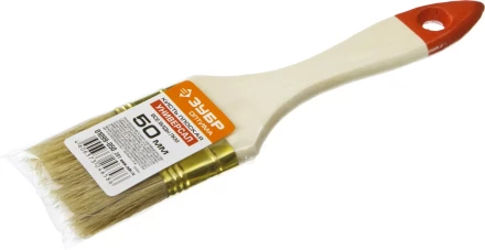 Кисть плоская ЗУБР &quot;УНИВЕРСАЛ-ОПТИМА&quot;, светлая щетина, деревянная ручка, 50мм 01099-050_z01 купить в Кургане