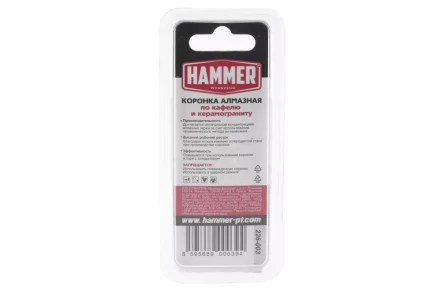 Коронка алмазная HAMMER Ф10х60мм (DHS 10.0*60/5) купить в Кургане