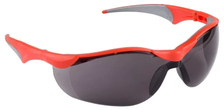 Очки ЗУБР &quot;МАСТЕР&quot; защитные, серые, с зеркальным покрытием, поликарбонатная монолинза с мягкими двухкомпонентными дужками 110322 купить в Кургане