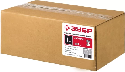 ЗУБР СВП, 1,0 мм, зажим, 500 шт, система выравнивания плитки (33861-500) купить в Кургане