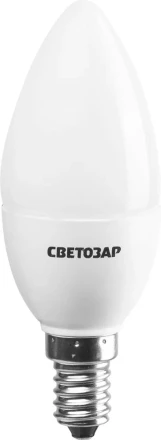 Лампа СВЕТОЗАР светодиодная &quot;LED technology&quot;, цоколь Е14, теплый белый свет (2700К), 220В, 3Вт (25), свеча 44500-25_z01 купить в Кургане