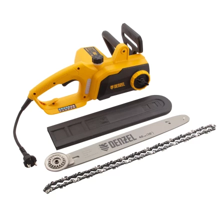 Пила цепная электрическая Denzel EDS-2000P 95616, 2 кВт,поперечная, шина 40 см, шаг 3/8, паз 1.3 мм, 57 звеньев купить в Кургане