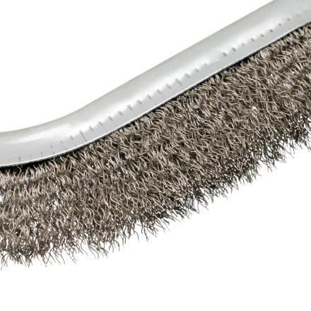Щетка металлическая с пластмассовой ручкой, нержавеющая проволока Denzel 748287 купить в Кургане