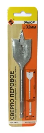Сверло для дерева 32Х152 мм перовое Энкор 19115 купить в Кургане