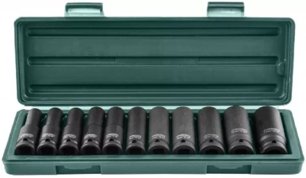 Набор головок торцевых ударных глубоких 1/2&quot;DR 10-24мм 11предметов Jonnesway S03AD4111S 47193 купить в Кургане